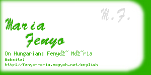 maria fenyo business card